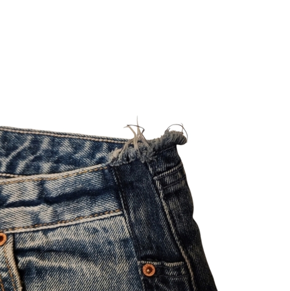 GRLFRND Frayed Two Tone Button Fly Jean Shorts - Picture 8 of 8